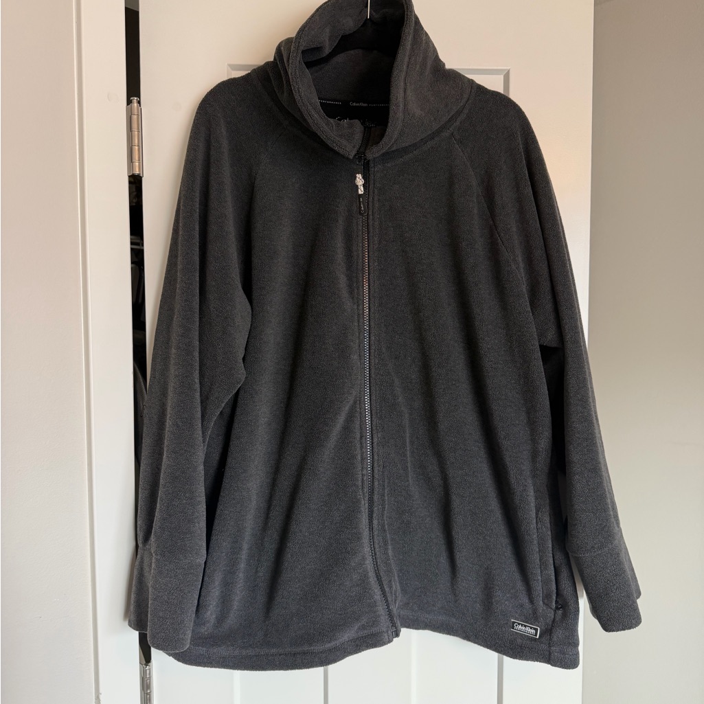 Calvin Klein Performance Gray Fleece Jacket 3x